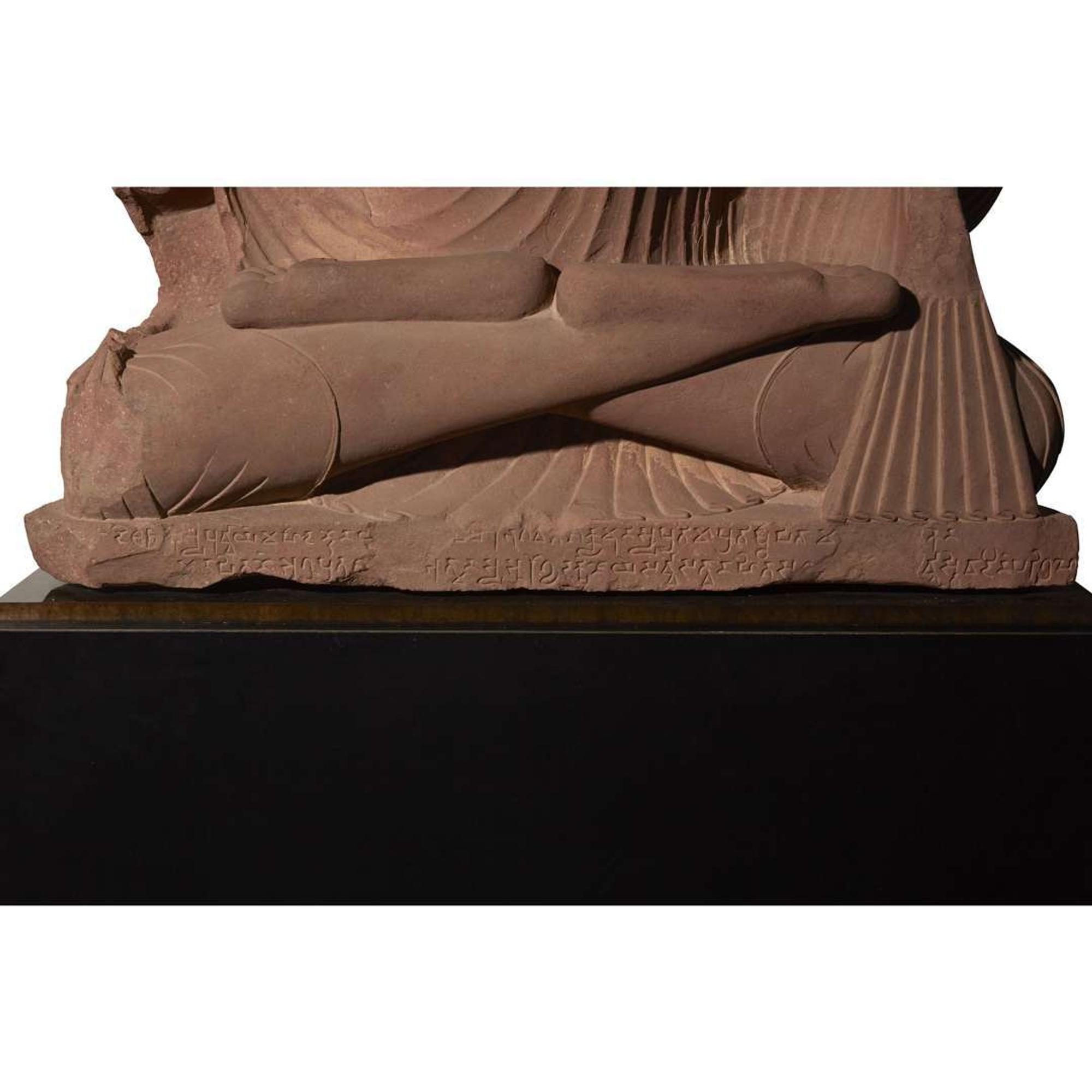 OVER LIFE-SIZED SCULPTURE OF BUDDHA Mathura, Kushana Period 1st-2nd Century AD