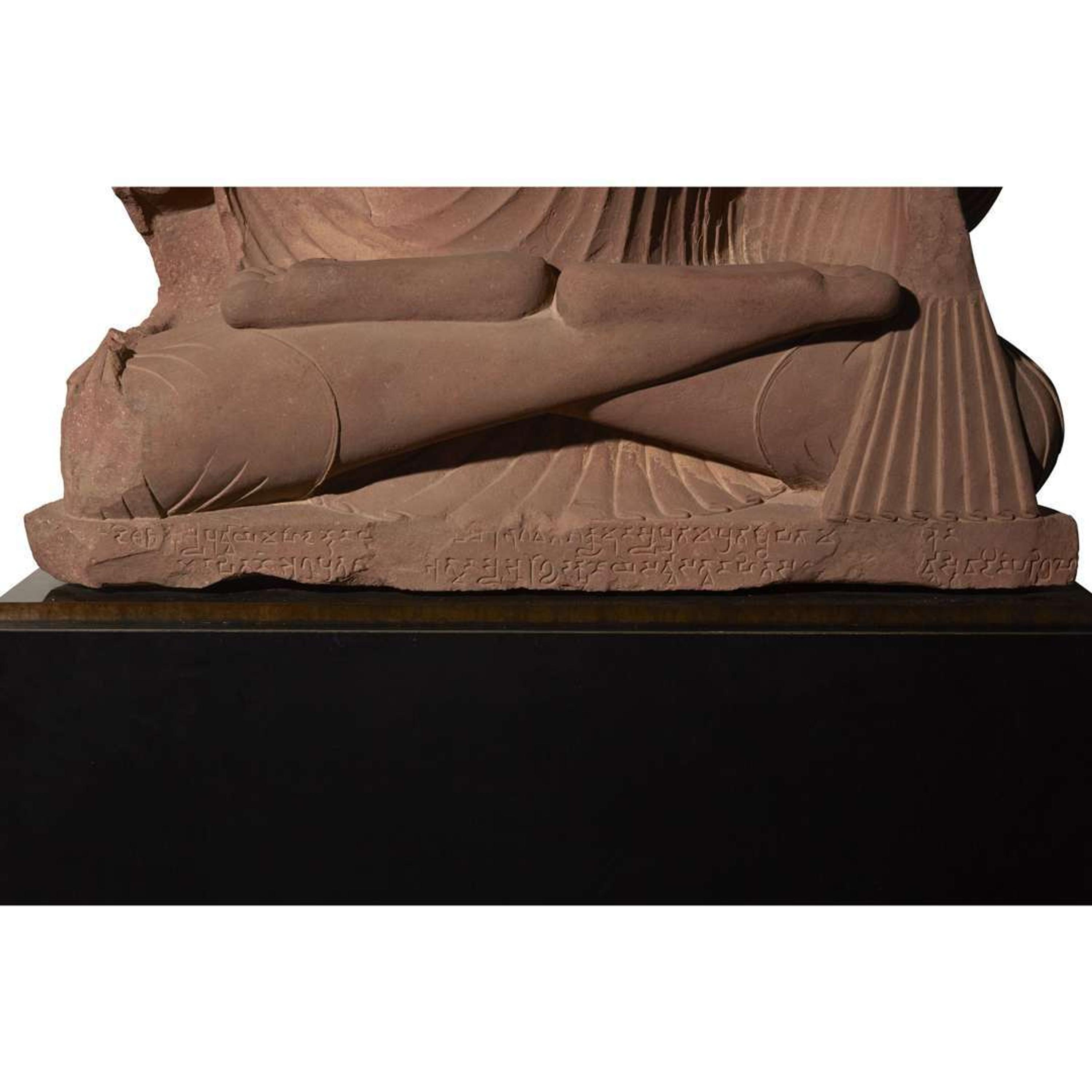 OVER LIFE-SIZED SCULPTURE OF BUDDHA Mathura, Kushana Period 1st-2nd Century AD