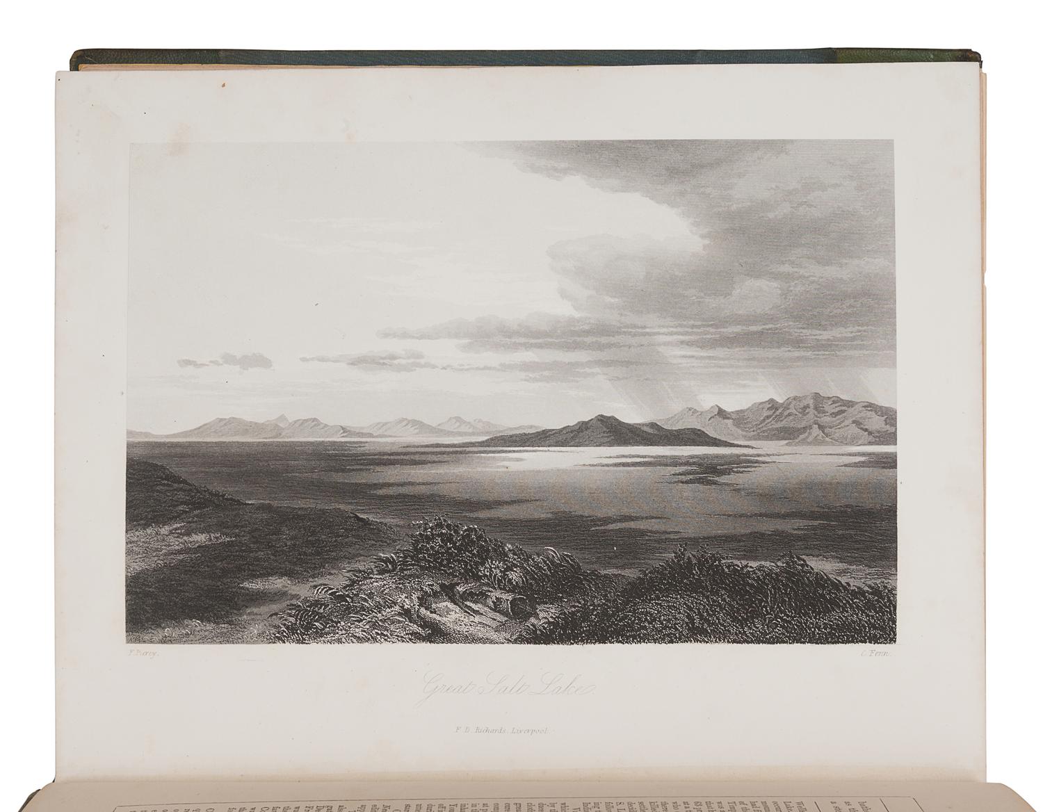 [MORMONISM]. LINFORTH, James (1827-1899), editor. -- PIERCY, Frederick H. (1830-1891), illustrator. Route from Liverpool to Great Salt Lake Valley... Together With a Geographical and Historical Description of Utah, and a Map of the Overland Routes to that Territory, from Missouri River . Liverpool: Franklin D. Richards; London: Latter-Day Saints' Book Depot, 1855.