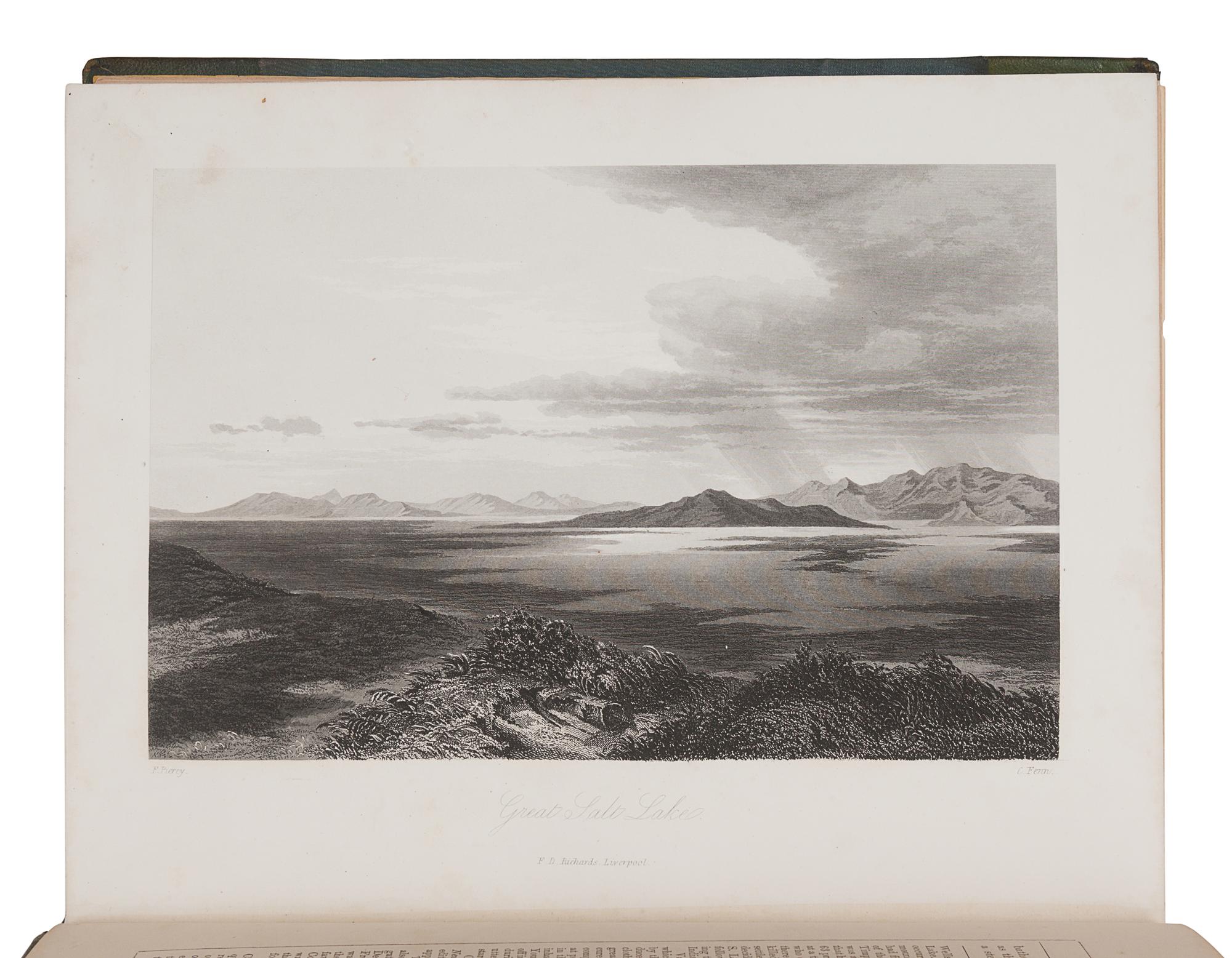 [MORMONISM]. LINFORTH, James (1827-1899), editor. -- PIERCY, Frederick H. (1830-1891), illustrator. Route from Liverpool to Great Salt Lake Valley... Together With a Geographical and Historical Description of Utah, and a Map of the Overland Routes to that Territory, from Missouri River . Liverpool: Franklin D. Richards; London: Latter-Day Saints' Book Depot, 1855.