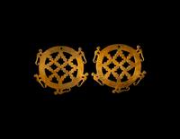 A Pair of Narino Gold Ear Ornaments
