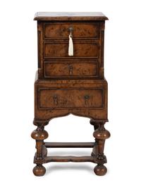 A Diminutive William and Mary Style Chest on Stand