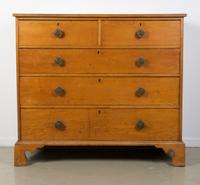 An American Maple Chest of Drawers, Height 39 1/2 x width 44 1/4 x depth 19 3/4 inches.