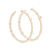 Chanel, Pearl Hoop Earrings