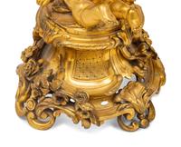 A Pair of Louis XV Style Gilt Bronze Figural Ten-Light Candelabra