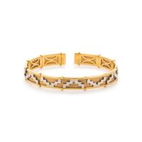 PLATINUM AND YELLOW GOLD CUFF BANGLE