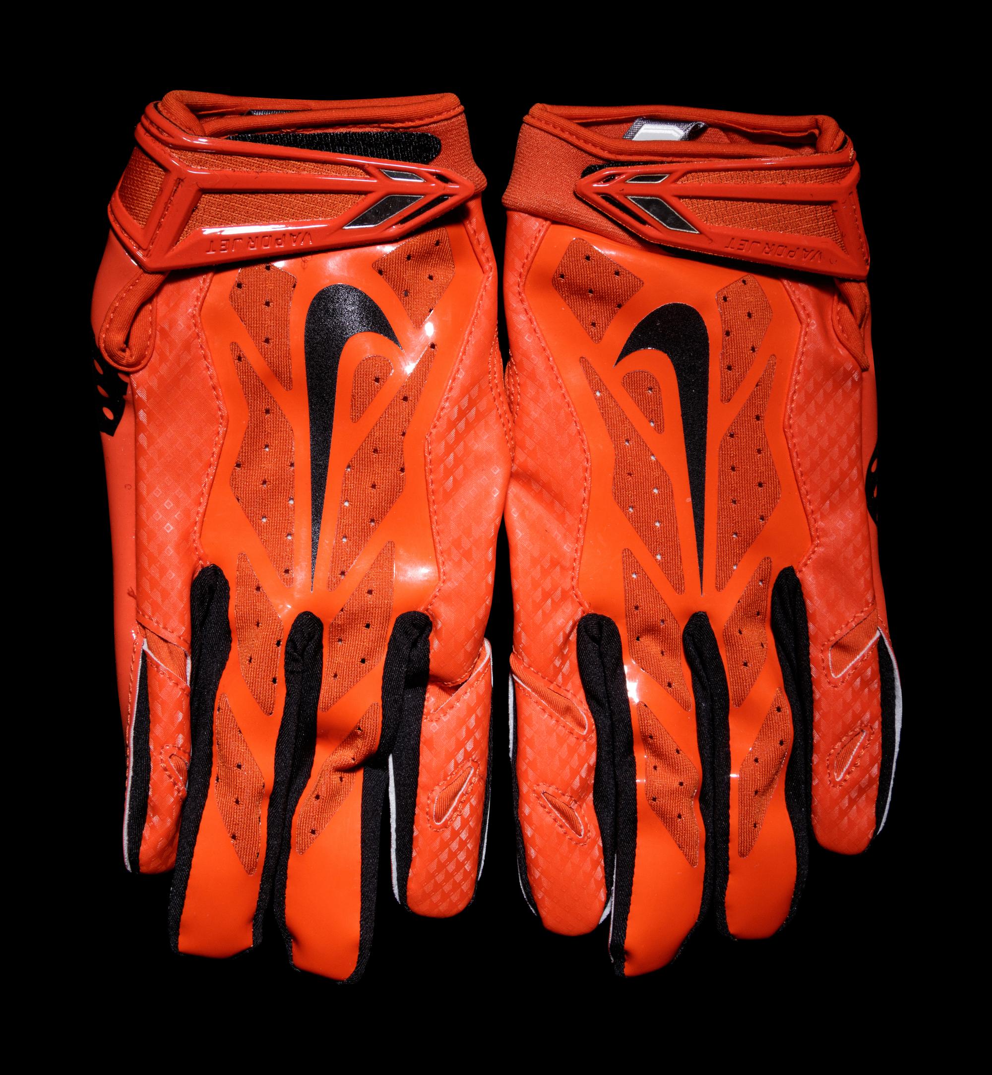 A Pair of Peyton Manning Signed Nike Football Gloves,