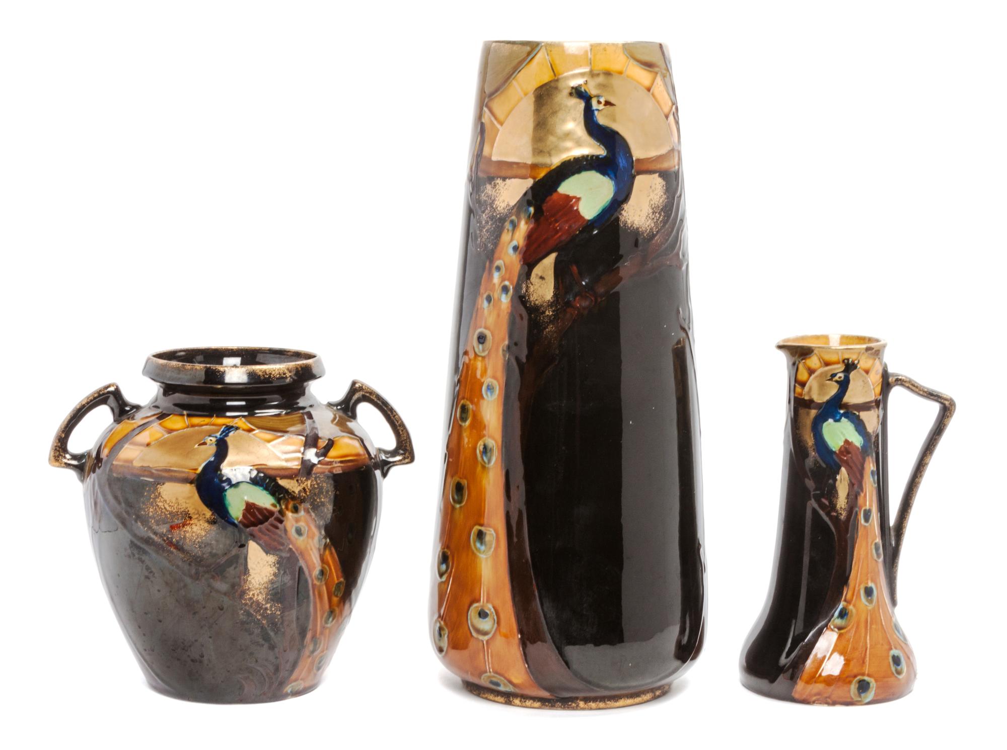 An English Art Noveau Ceramic Vase Height 14 1/4 inches. — Thomas Forester and Sons, Ltd.