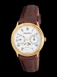 AUDEMARS PIGUET, REF. 25598 18K YELLOW GOLD 'DAY-DATE MOONPHASE' WATCH