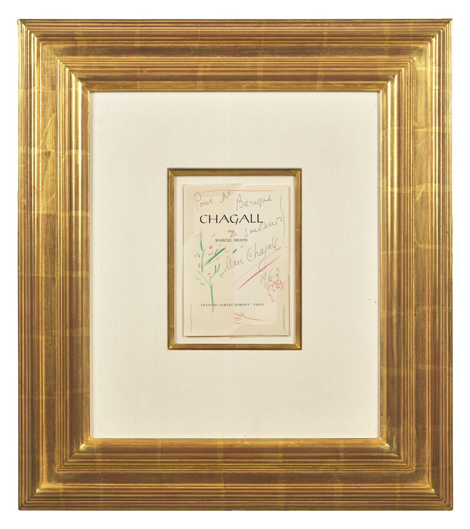 Marc Chagall (Belarusian/French, 1887-1985) — Chagall de Profil avec un Pommier , 1963