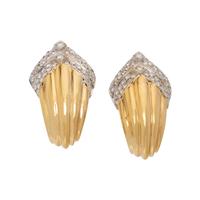 BICOLOR GOLD AND DIAMOND EARRINGS
