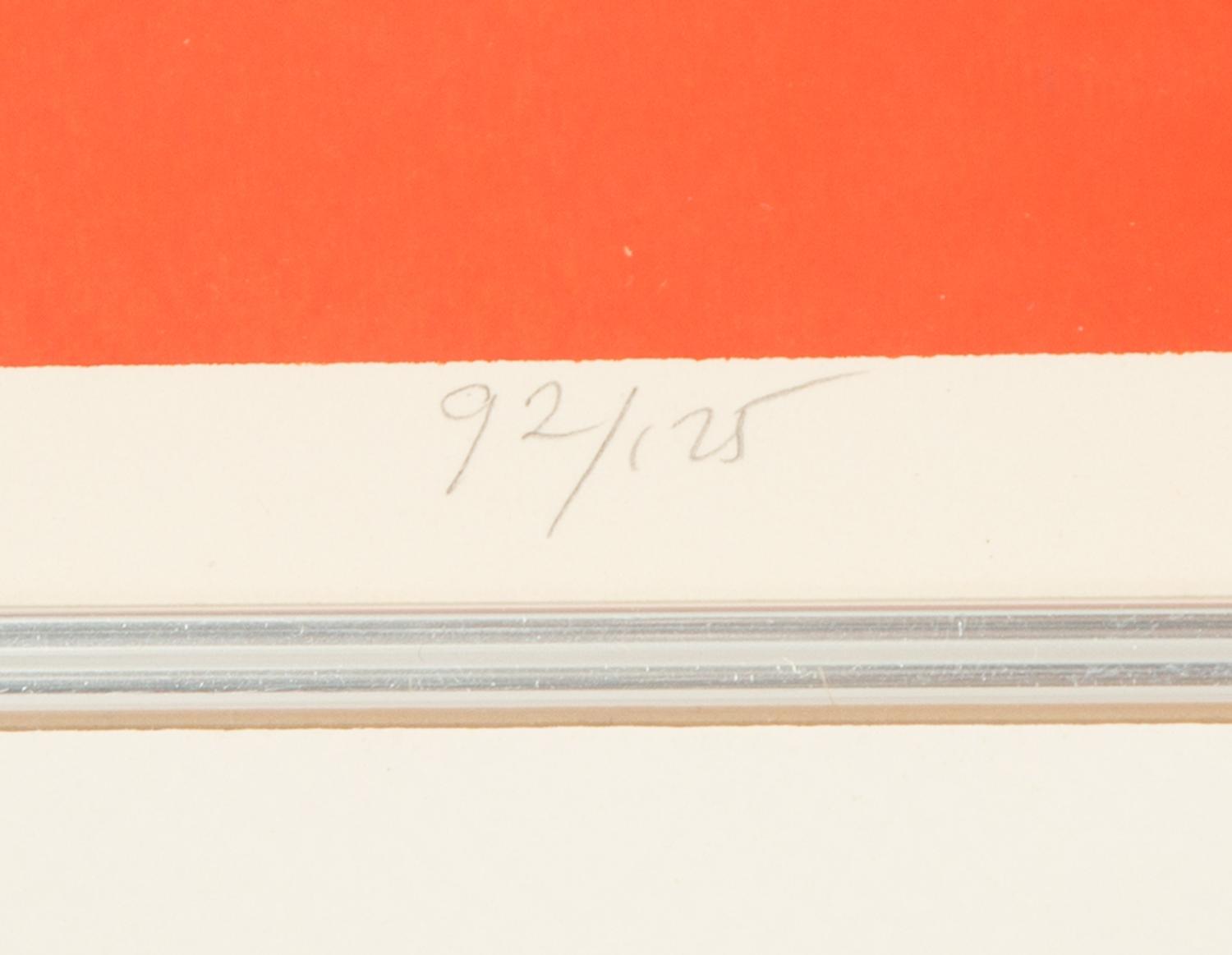 Oval Composition in Reds and Blues, Vertical Blue Ellipse and Series I, c irca 1970 (three works)