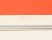Oval Composition in Reds and Blues, Vertical Blue Ellipse and Series I, c irca 1970 (three works)