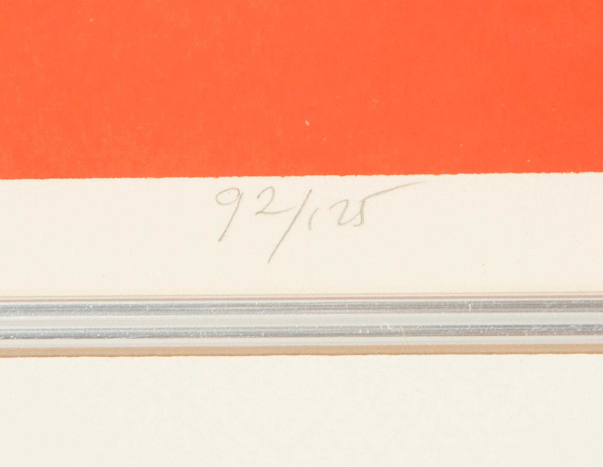Oval Composition in Reds and Blues, Vertical Blue Ellipse and Series I, c irca 1970 (three works)
