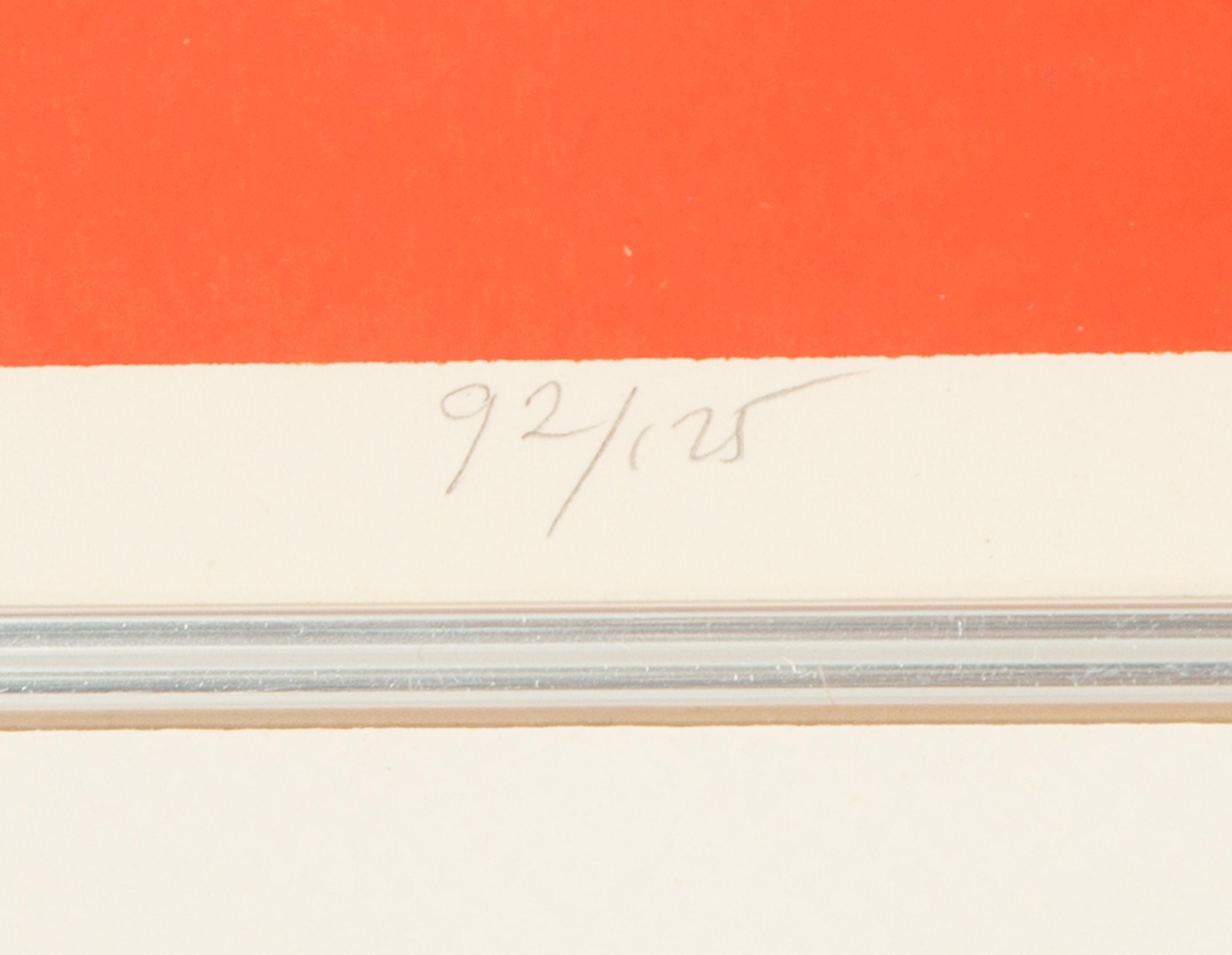 Oval Composition in Reds and Blues, Vertical Blue Ellipse and Series I, c irca 1970 (three works)