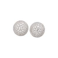 PLATINUM AND DIAMOND BOMBE EARCLIPS