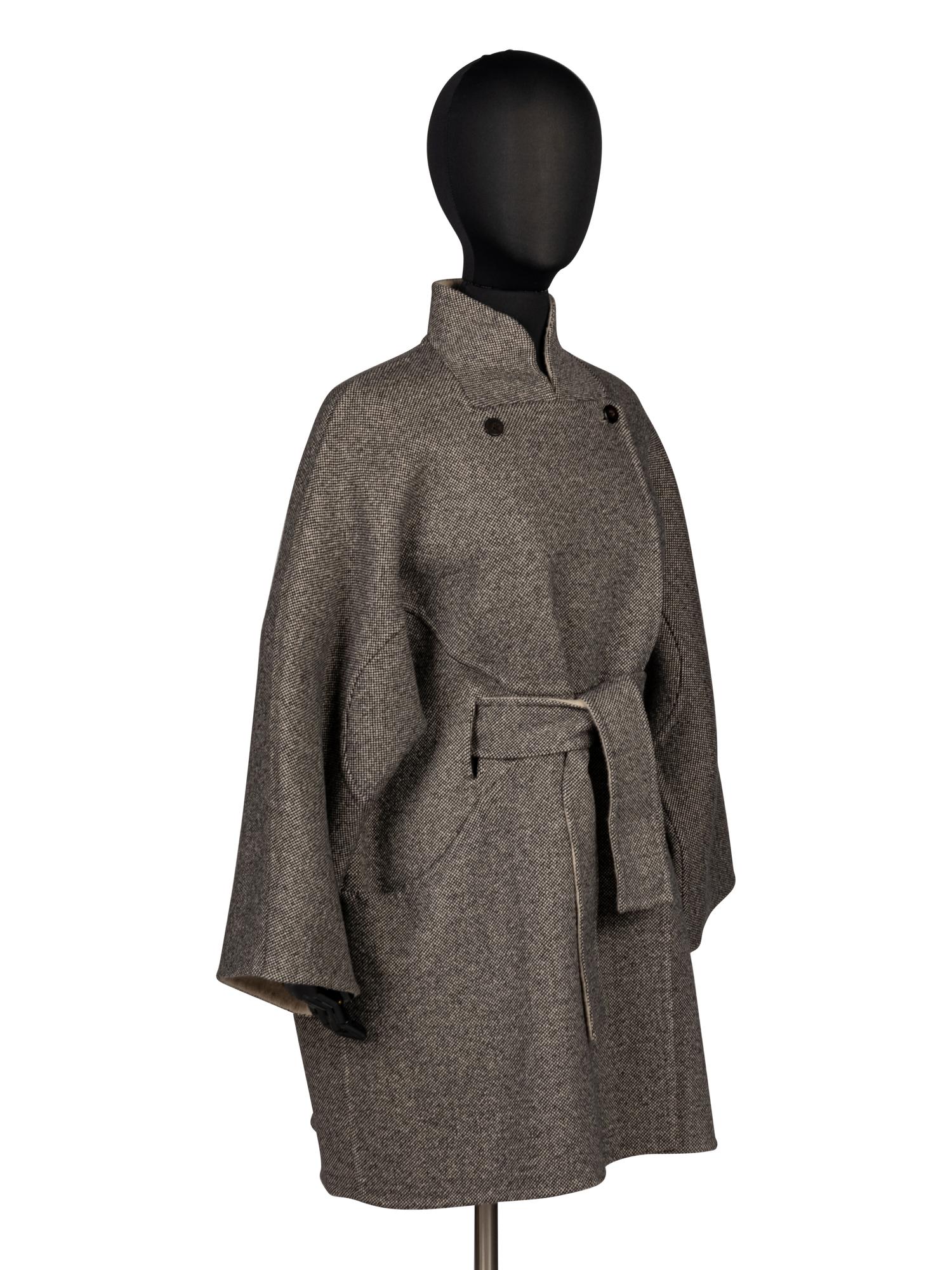 Ralph Rucci, Grey Double Faced Cashmere Coat