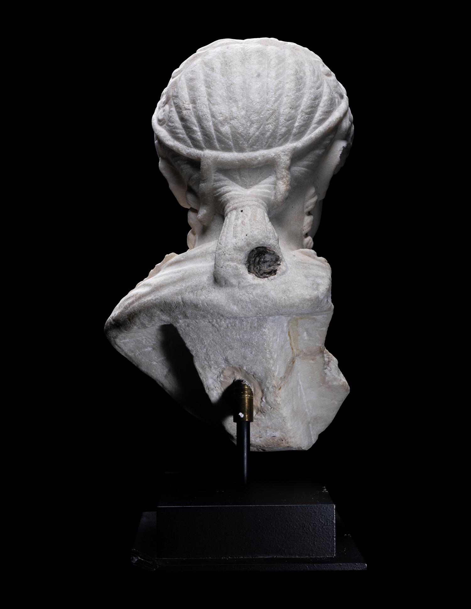 A Roman Marble Portrait Bust of an Aristocratic Woman