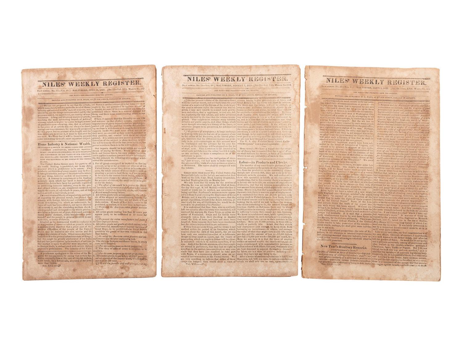 [MILITARIA] 19th c. docs and imprints incl. Civil War content from Estate of Carroll J. Delery III.