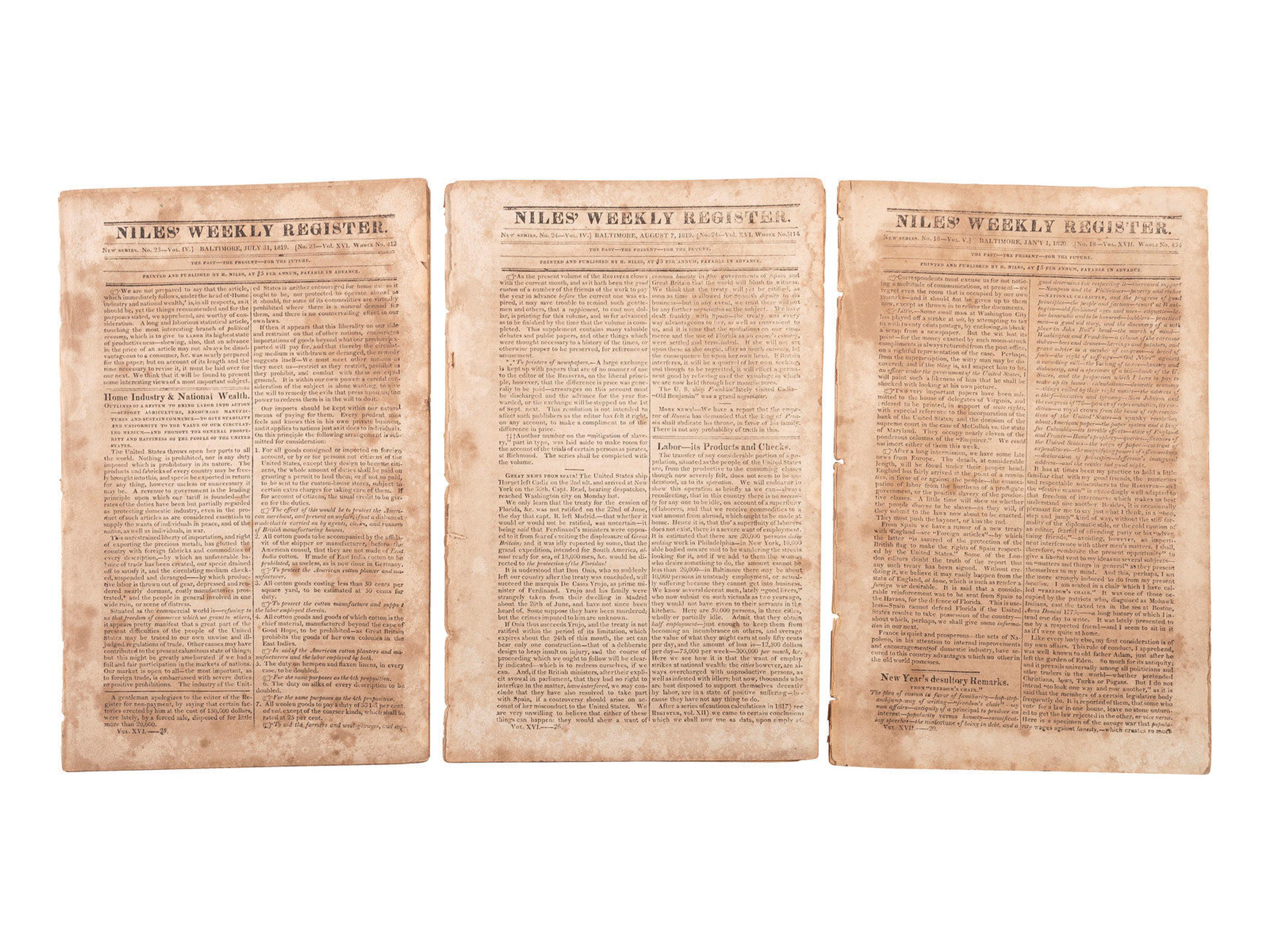 [MILITARIA] 19th c. docs and imprints incl. Civil War content from Estate of Carroll J. Delery III.