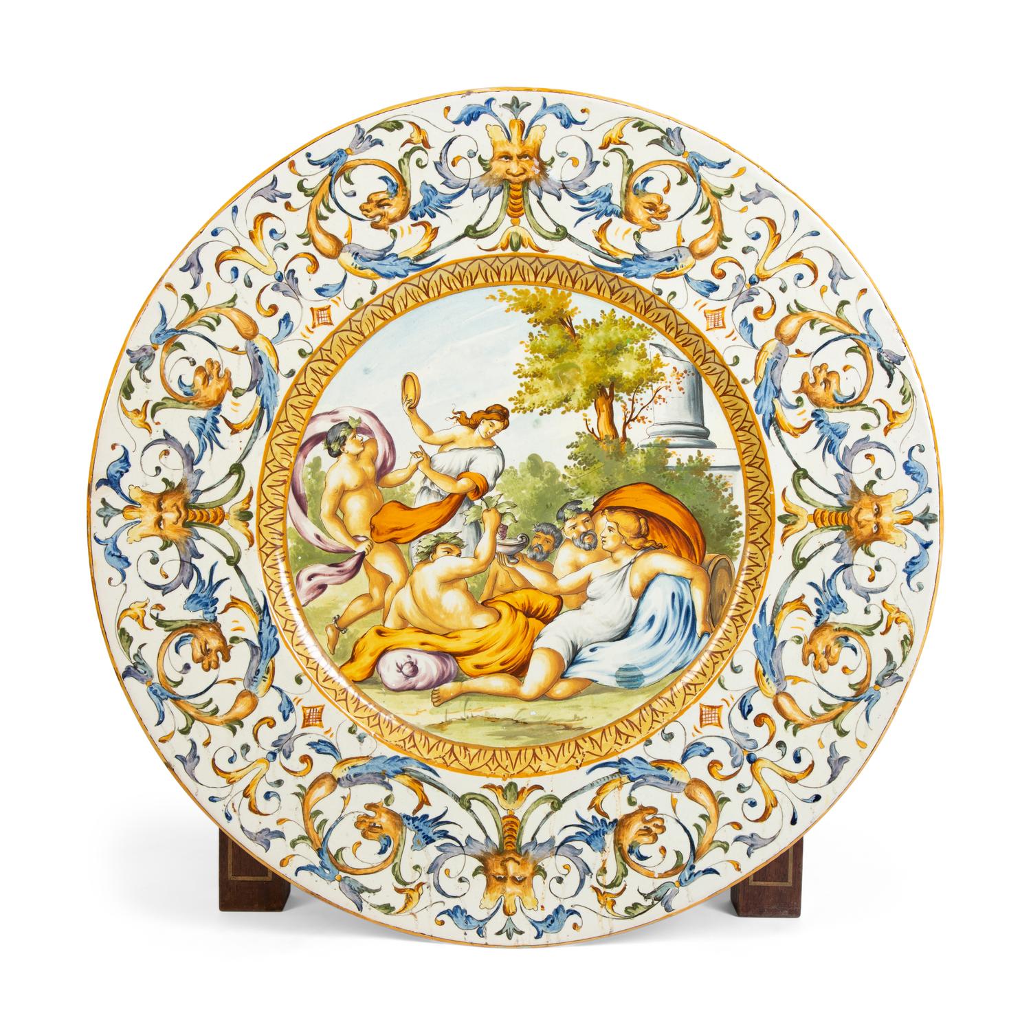 A Pair of Italian Majolica Chargers — 20TH CENTURY