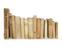 A Collection of Fourteen Continental Vellum and Parchment-Bound Books