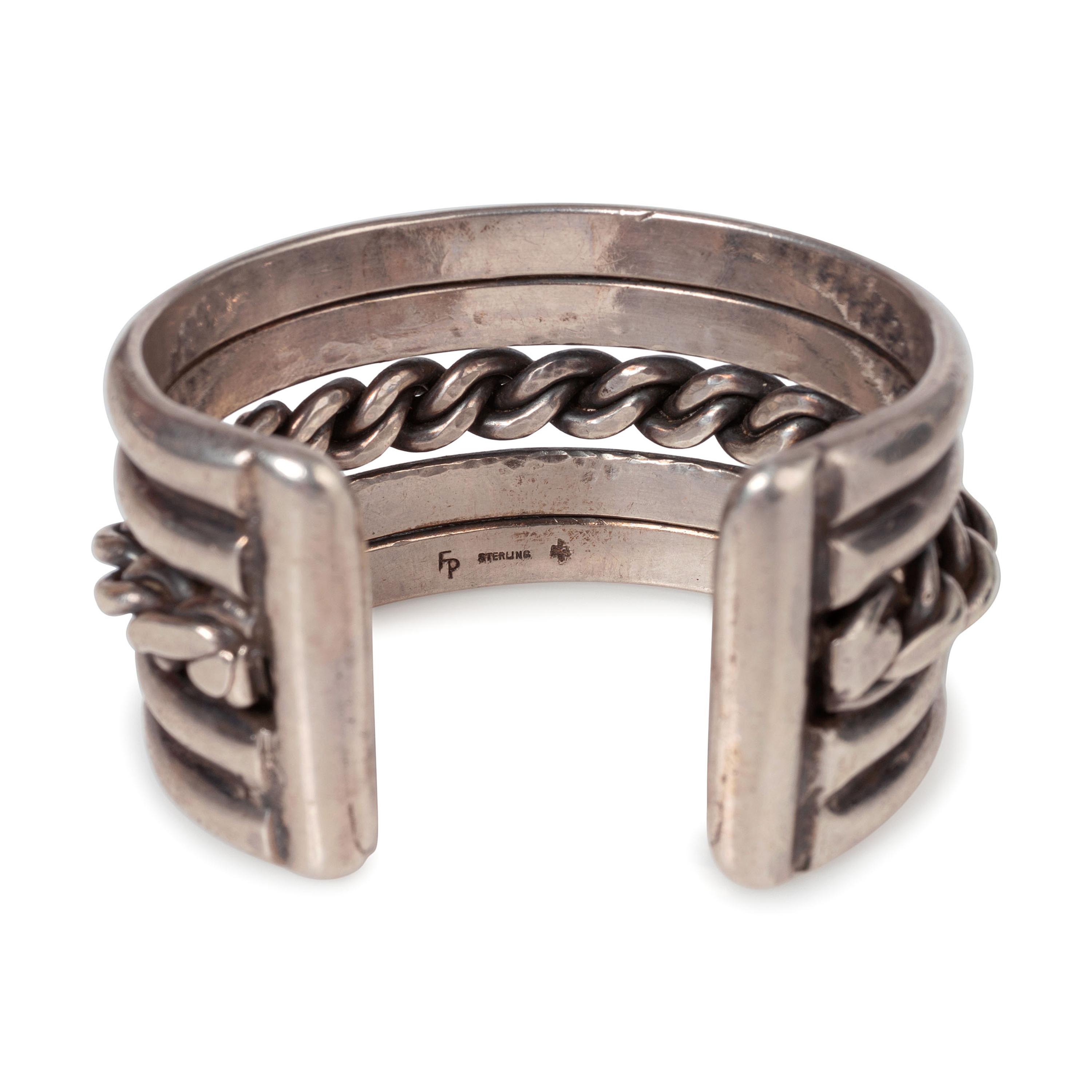 Southwestern-Style Heavy Sterling Silver Cuff Bracelet