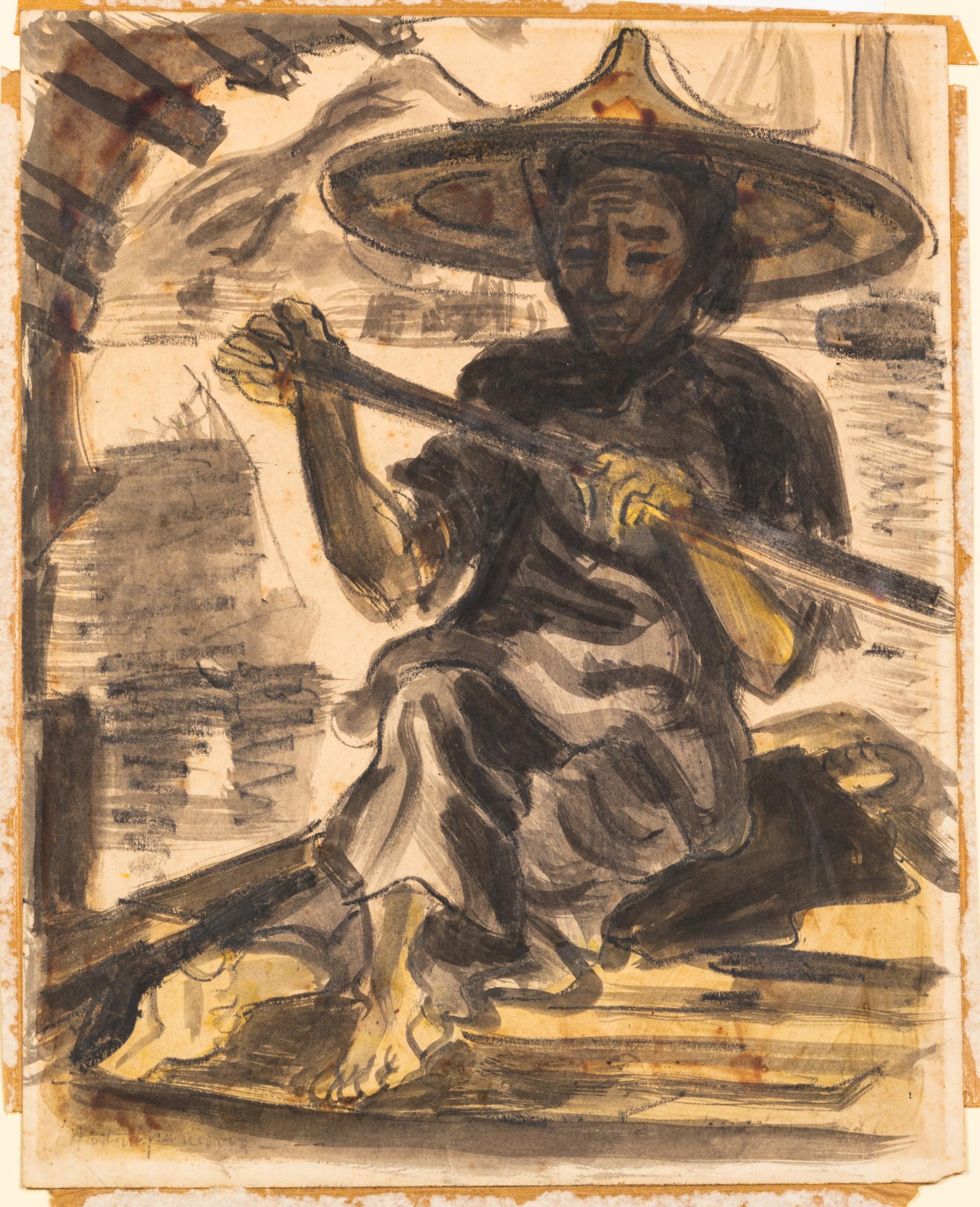 Marion Greenwood, (American, 1909-1970), Chinese Fisherman