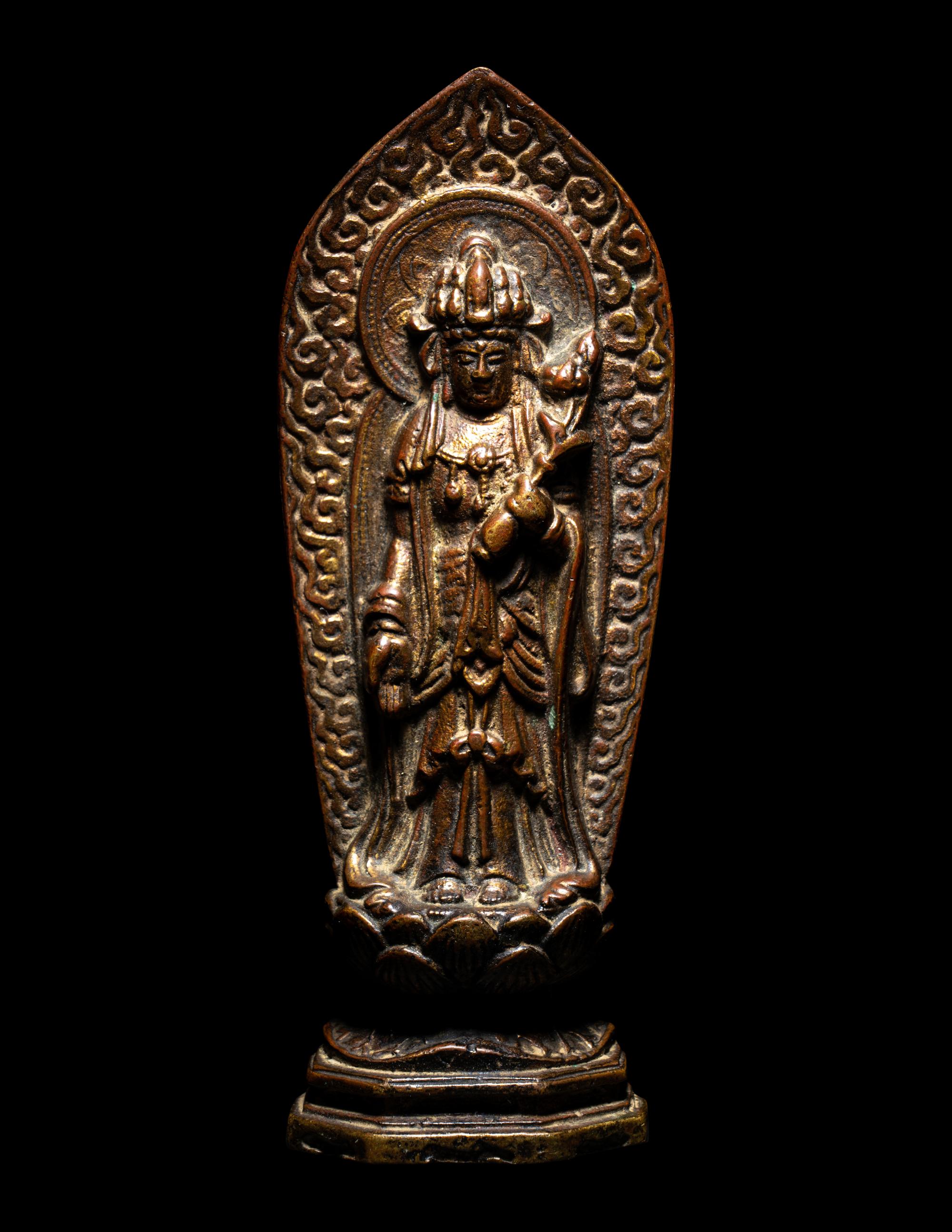 A Chinese Gilt Bronze Figure of Avalokitesvara