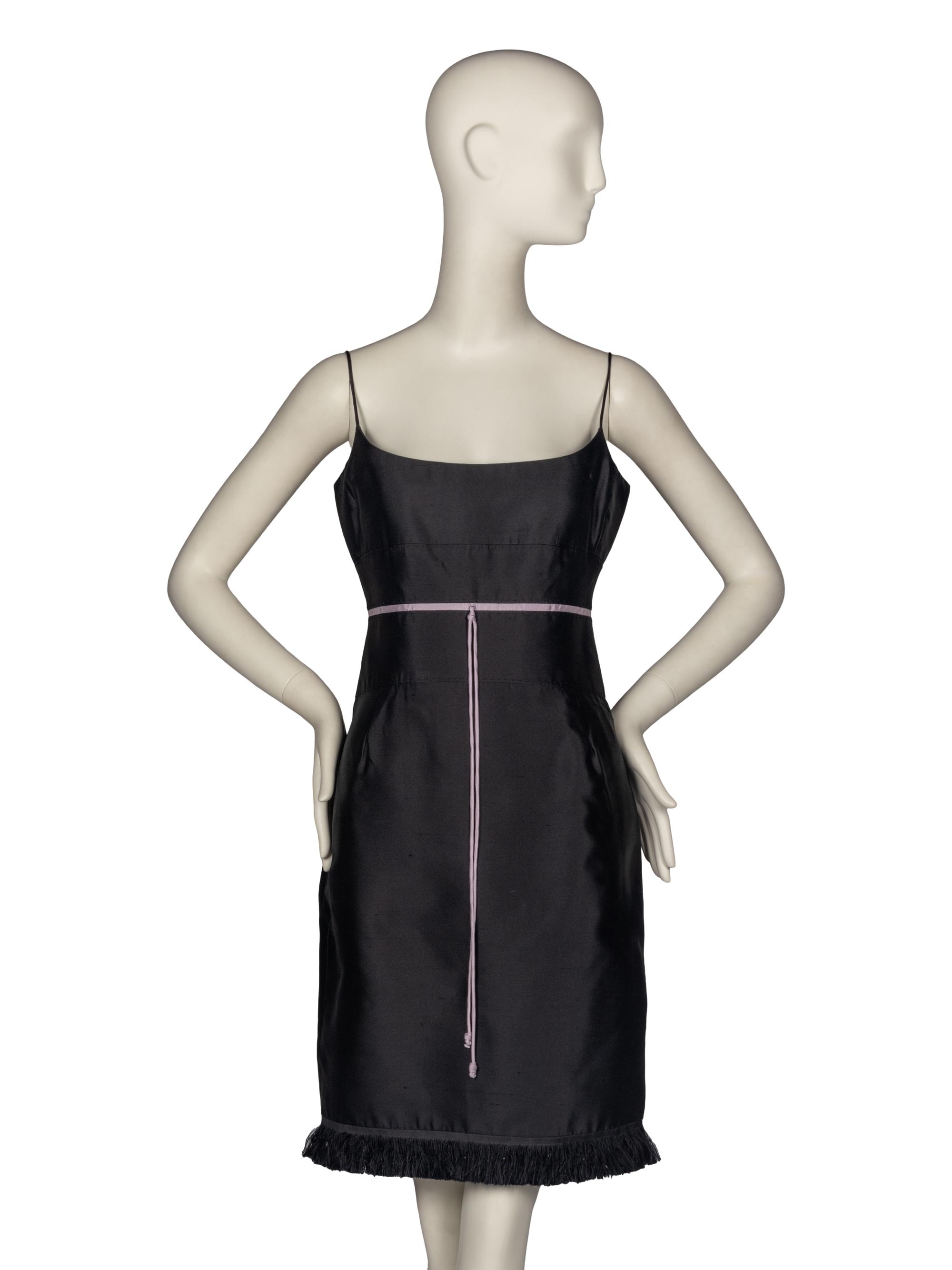 Ralph Rucci Cocktail Dress with Fringe