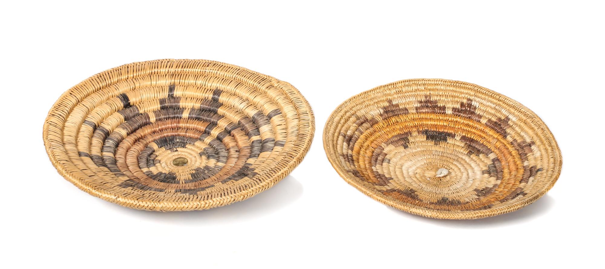 Two Navajo Wedding Baskets Diameter 15 inches — Mid-20th Century