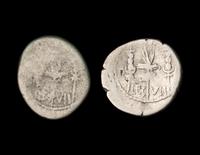 [ANCIENT] ROMAN EMPIRE. Marc Antony 7th Legion (c. 32-31 BC). Ar Denarius (3.3 g and 3.4 g). Two Coins