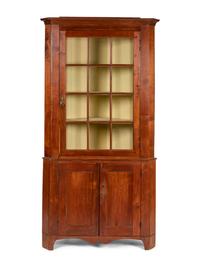 A Chippendale Cherrywood Corner Cupboard