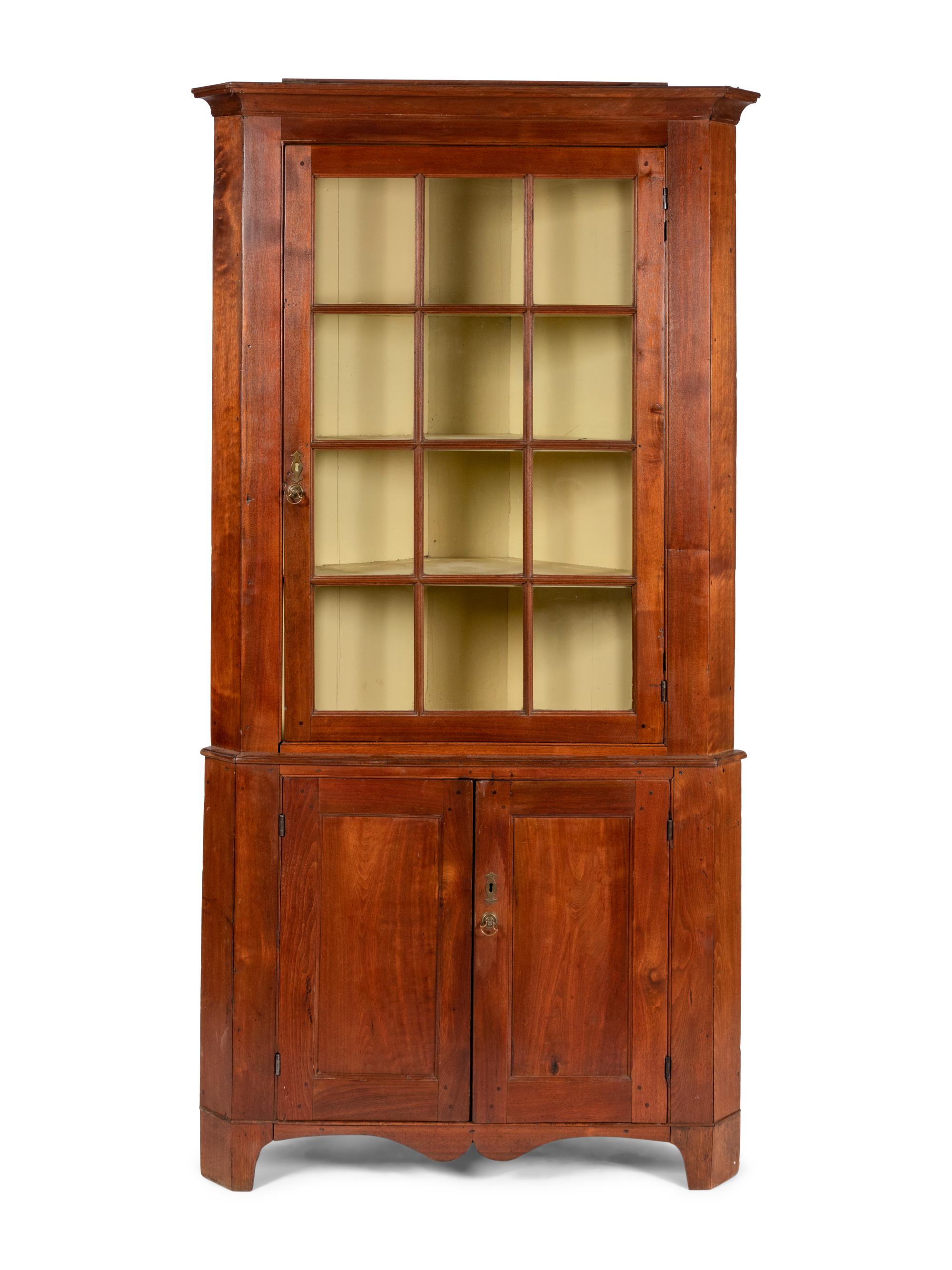 A Chippendale Cherrywood Corner Cupboard