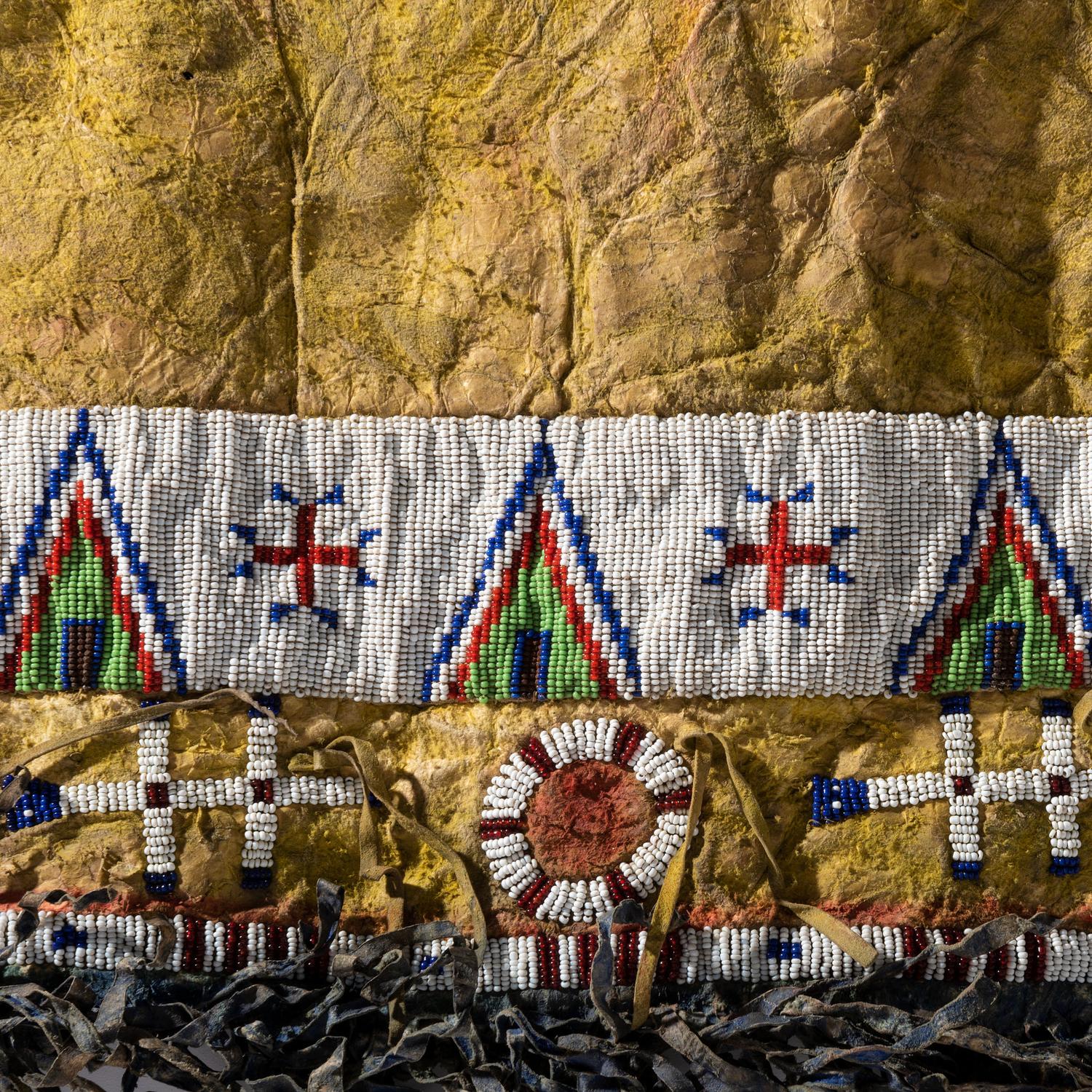 Sioux Beaded Hide Leggings, with Dragonflies