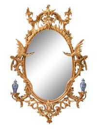 A Pair of George II Giltwood Mirrors