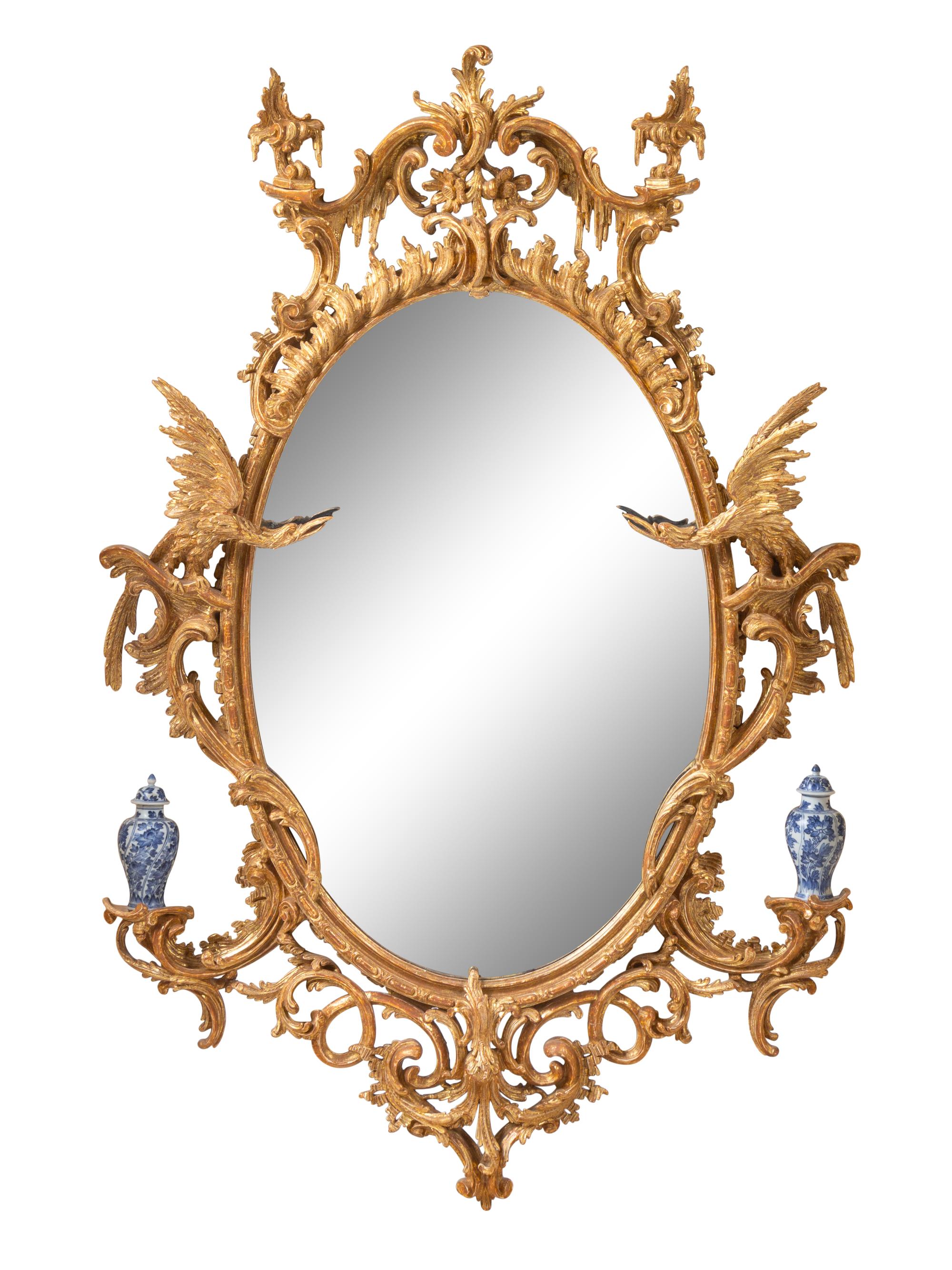 A Pair of George II Giltwood Mirrors