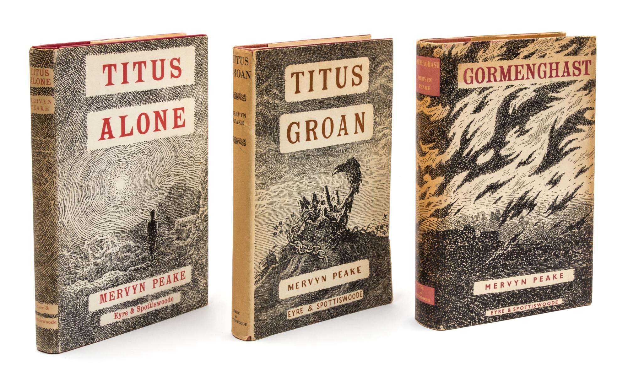 PEAKE, MERVYN. The Gormenghast trilogy, all first editions.