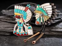 Pair of Navajo Turquoise and Coral Cuff Bracelets