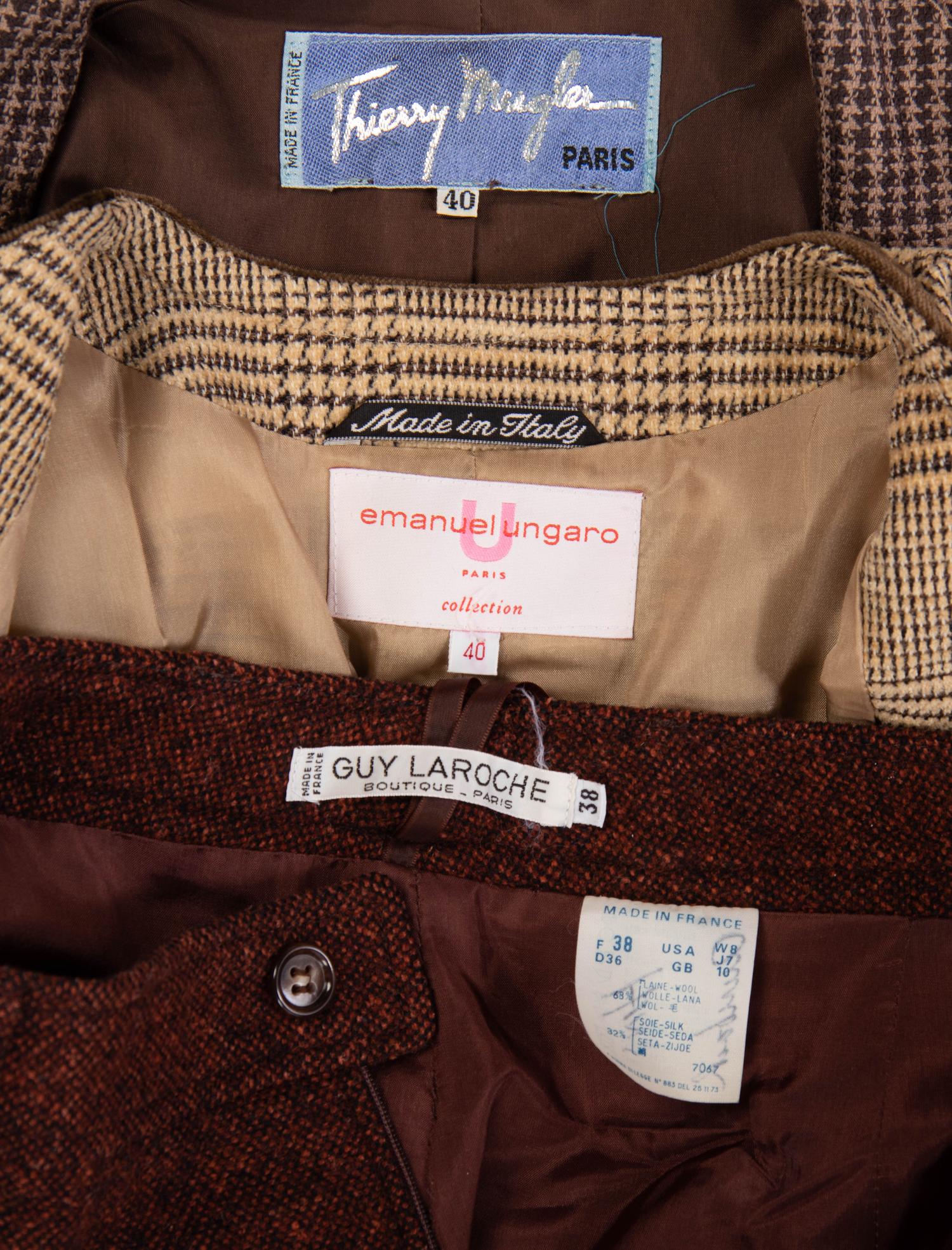 Three Vintage Designer Wool ensembles, 1980-90s
