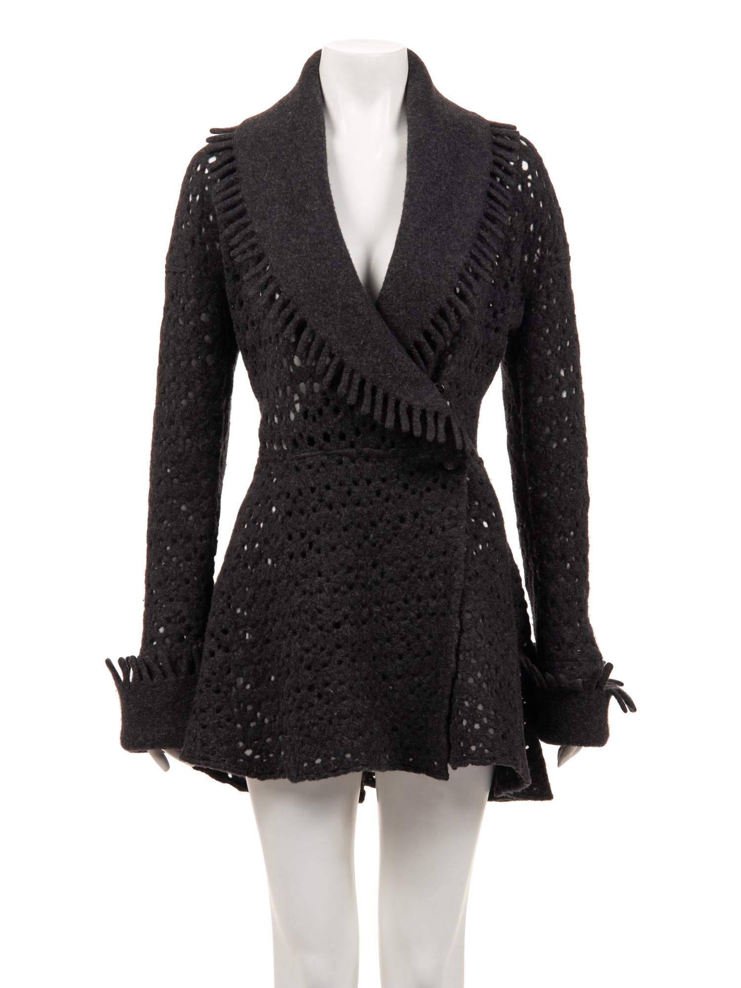 Alaïa Felted Wool Knit Coat, 1990s