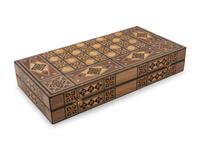 Three Syrian Mosaic Marquetry Game Boards