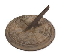Two Cast Iron Sundials and an Architectural Element