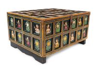 An Indian Polychromed Wood Coffer