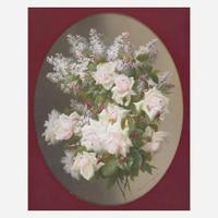 Raoul M. De Longpre (French, 1843-1911) Untitled (Floral Still Life)