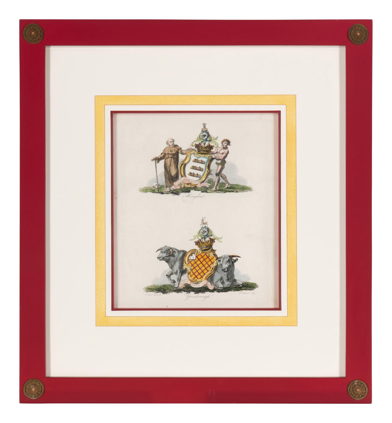 A Set of Ten English Engravings of Coats of Arms