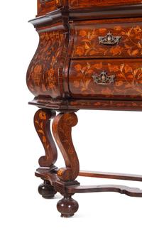 A Dutch Marquetry Cabinet on Stand