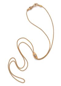 Victorian, Gold and Opal Longchain and Slide Necklace