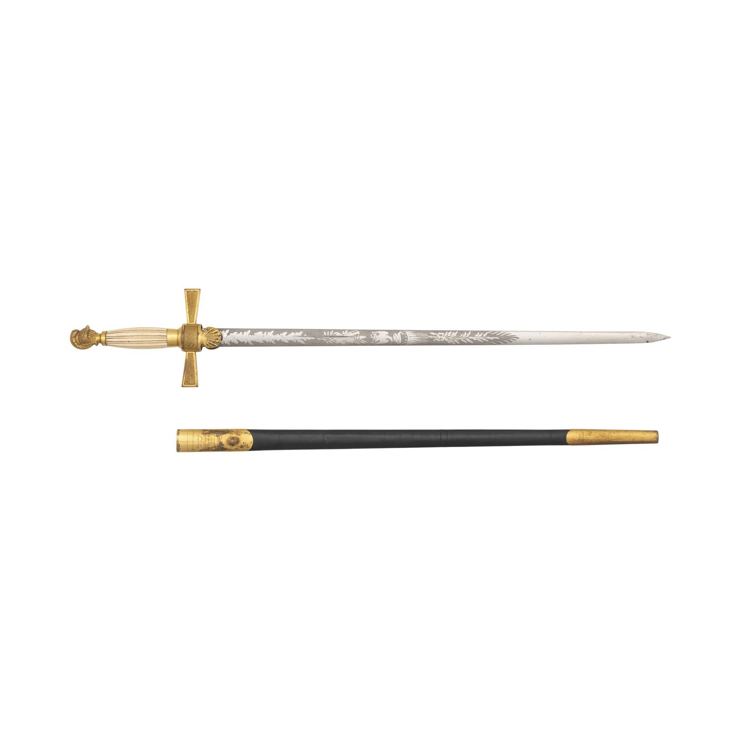Ames Knight's Head Militia Style Sword Presented to 1st Sergeant (Lt.) Henry Parker - 33rd Mass Infantry - KIA at Resaca