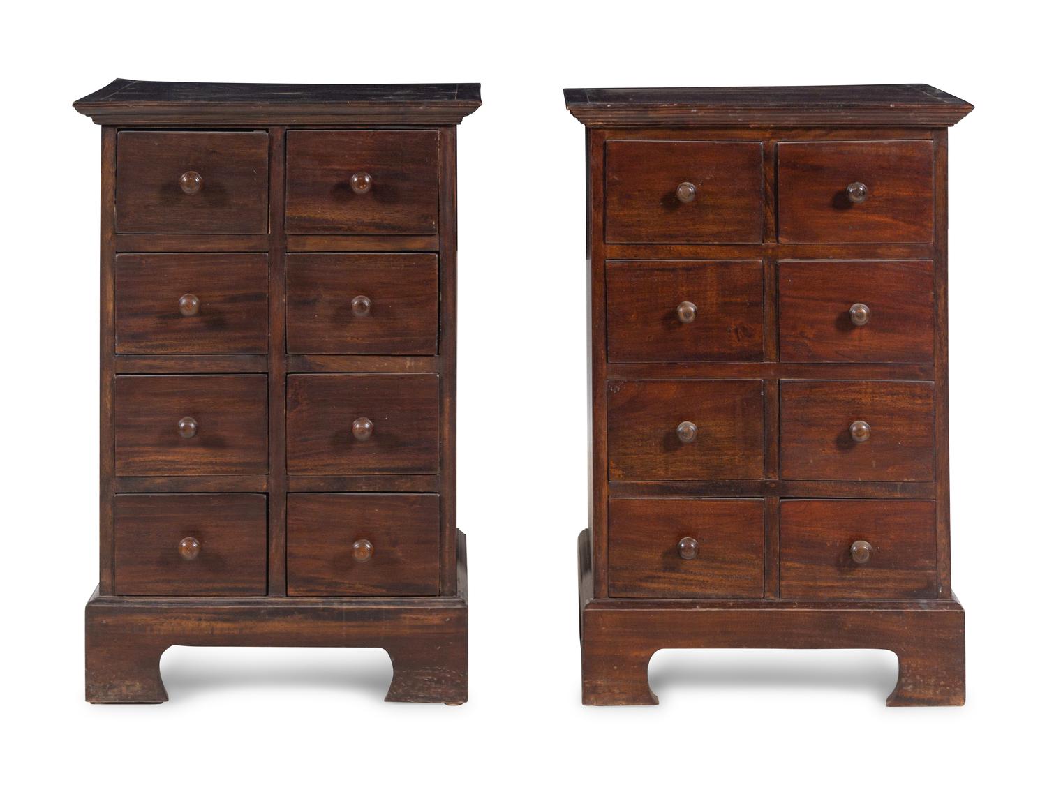 A Pair of Eight-Drawer Cabinets